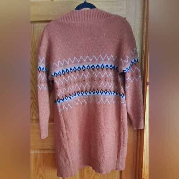 Brown Fairisle Longline Cardigan - Picture 6 of 7